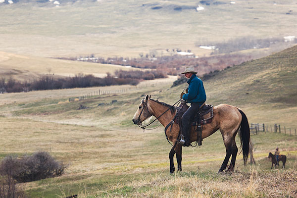 Rancher sitting on a horse